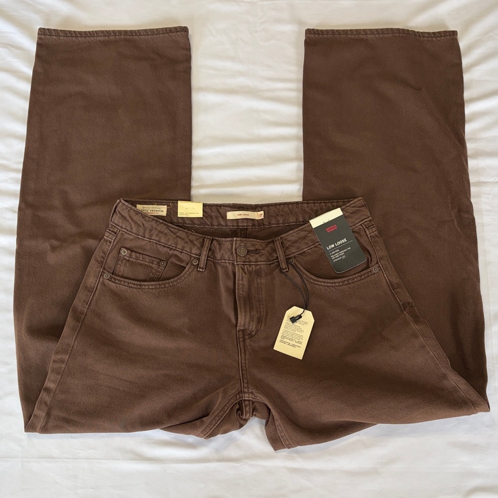 Levi's Low Loose Jeans in Braken Brown Size 29x30 NWT - Picture 12 of 12